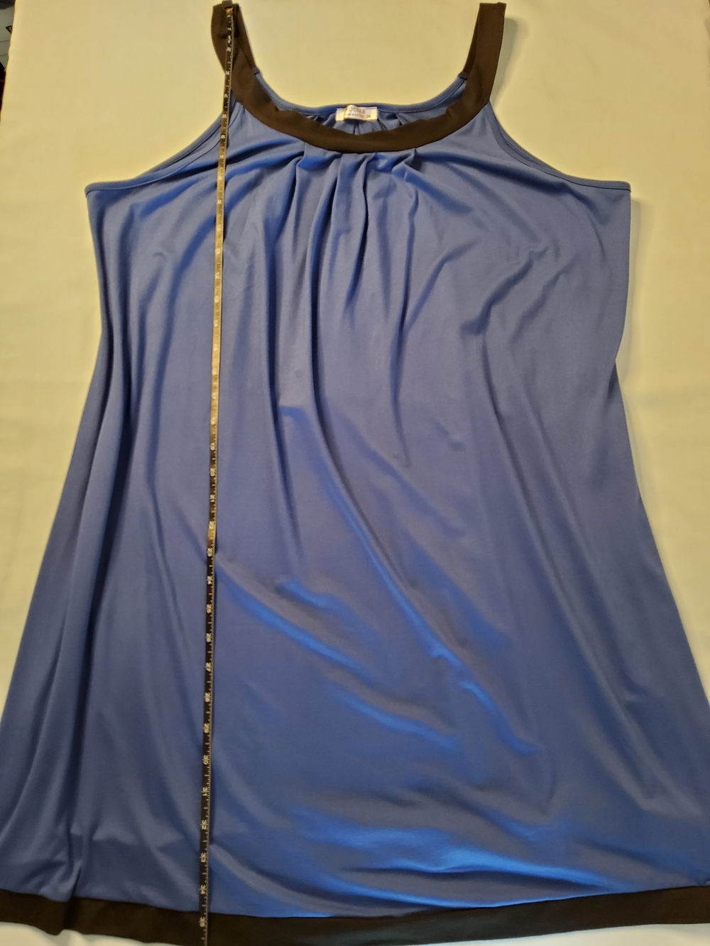 Blue Sleep Gown with Black Trim - Picture 2 of 4